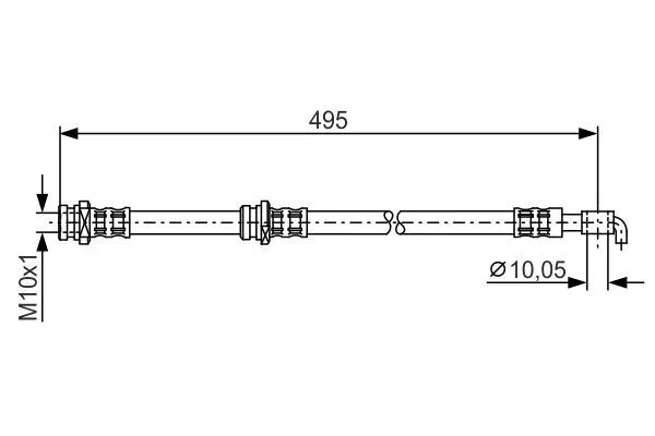 462108H515 Fren Hortumu Nissan X-Trail I | 1987476401 BOSCH