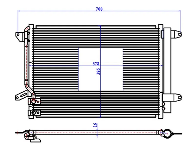 5C0820411E Klima Kondenseri Jetta 10- (582x378x16) | CVW500016 ORIS