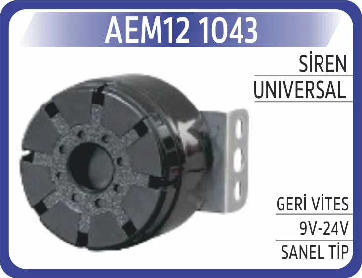 SBH834 Siren Geri Vites 9V-24V Sanel Tip | 1043 AEM