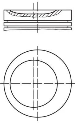 11251739386 Piston Complete (84)MM BMW | 0810400 MAHLE