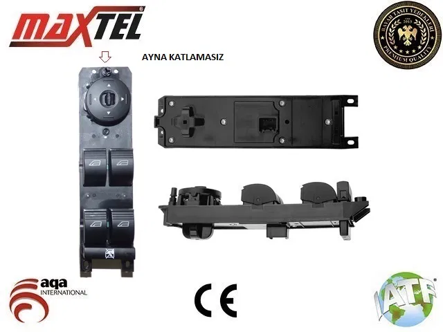 F1ET14A132AB Cam Açma Kapama Anahtarı Ön Sol 3 Pin Ford B-MAX 12-, C-MAX10-, Fiesta VI 15-, Fiesta VI 13-, Focus III 11-17, Focus III Turnıer 10-17, Tourn | 182 02 017 MAXTEL