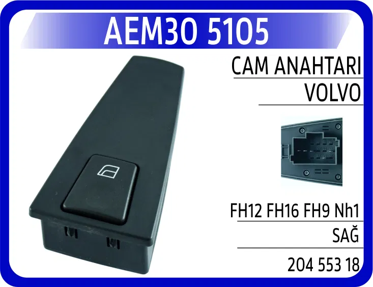 20455318 Cam Anahtarı Volvo FH12 FH16 FH9 NH1 Sağ | 5105 AEM