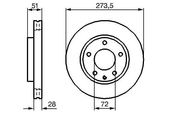 T0023325X Fren Diski Mazda MPV II | 0986479016 BOSCH