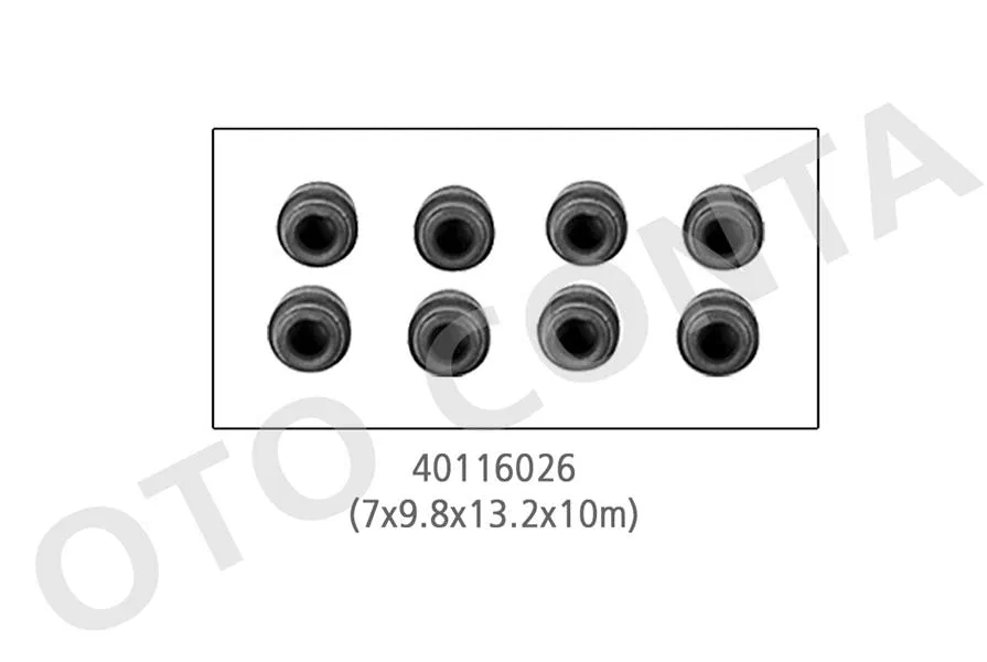 7700736465 Subap Keçe Takımı Renault R9, R12 1.4, R19 1.2-1.4 8V, Clio 1.4-1.6, Megane, Laguna 1.4-1.6 8V, Master, Kangoo 8 | 40116026 OTOCONTA