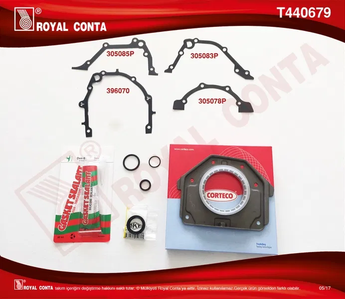 71728839 Alt Takım Conta (Corteco&Skt Keçeli) Grande Punto | T440679 ROYAL