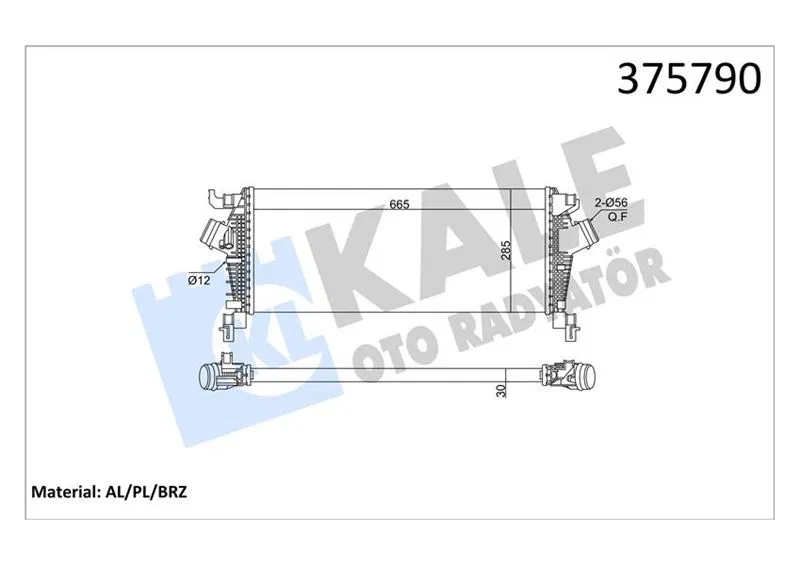 1302267 Turbo Radyatoru Brazıng Opel Astra J Insignia A Zafira C A16XHT B16SHL Manuel | 375790 KALE