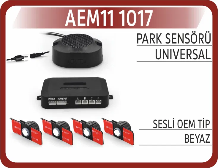 Park Sensörü Sesli OEM Tip Beyaz | AEM11-1017 AEM