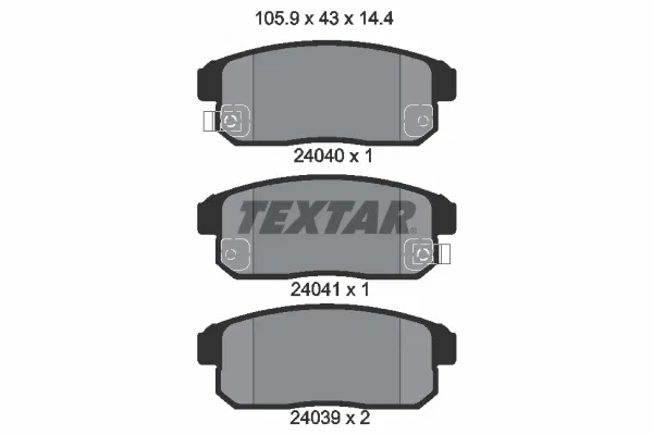 DD0604U092 Fren Balatası | 2404001 TEXTAR