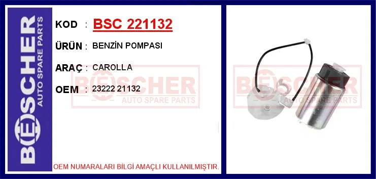 2322221132 Benzin Pompası Carolla | BESCHER