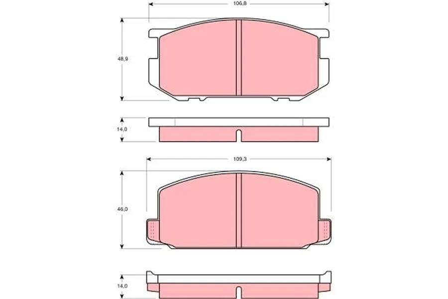 0446512410 Disk Balata Toyota Carina III | GDB181 TRW