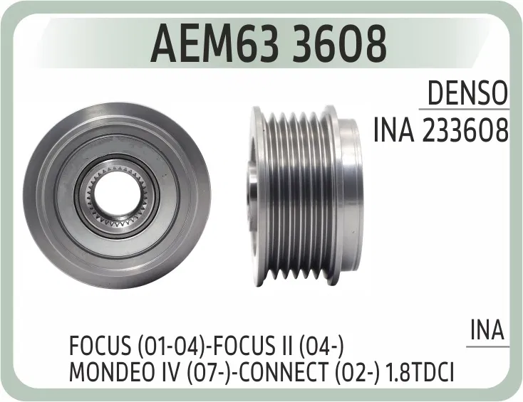 535009810 Alternator Kasnak Focus (01-04)-FOCUS II (04-)-MON | 3608 AEM