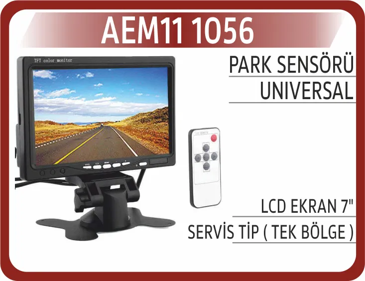 Ekran (Monitör) 7.0" Lcd Servis Tip Tek Bölge | AEM11-1056 AEM
