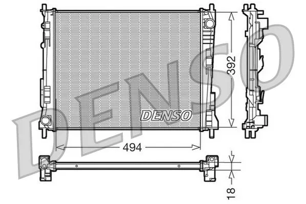 8200448552 Su Radyatörü Renault Twingo II | DRM23078 DENSO
