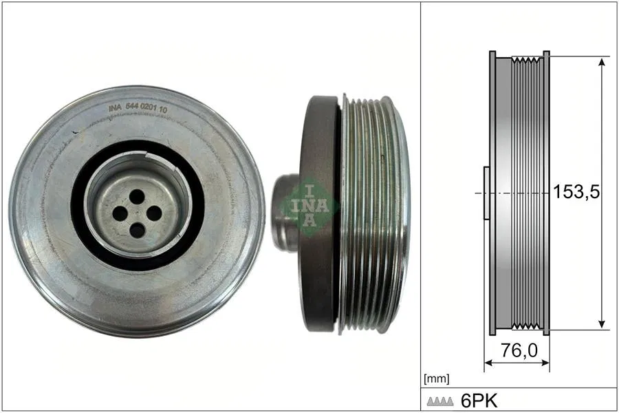11237619245 Krank Kasnağı BMW B47 F20 F21 F22 F23 F30 F31 F34 | 544020110 INA