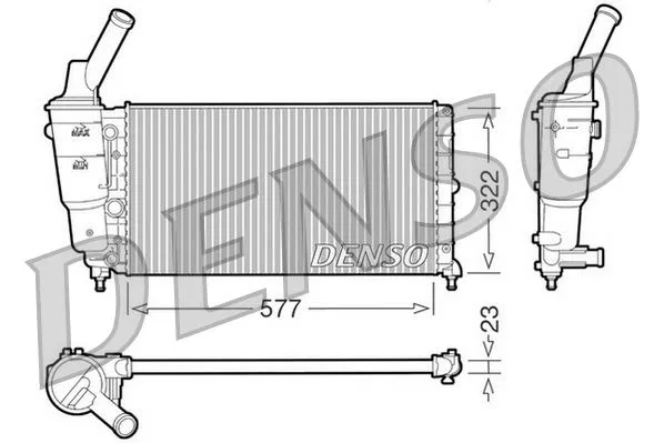 46763322 Su Radyatörü Lancia Y | DRM13006 DENSO