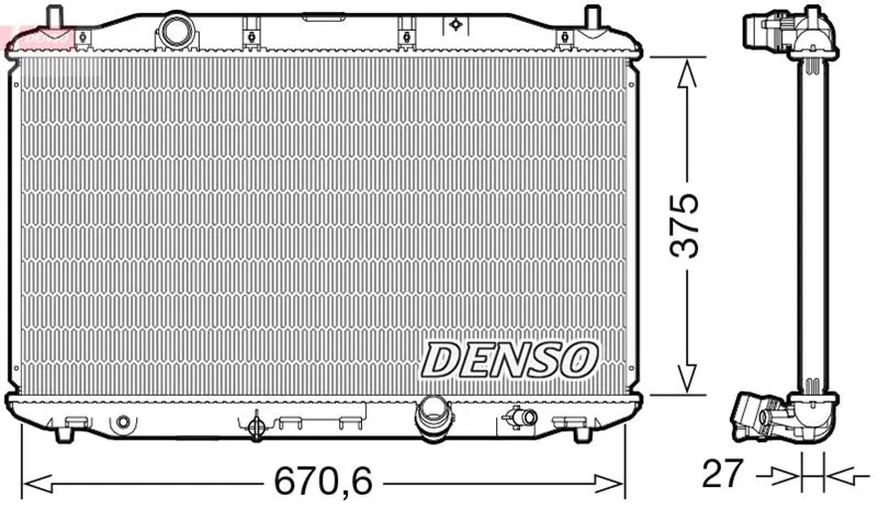 19010RSRE01 Su Radyatörü Honda Civic Viii | DRM40106 DENSO