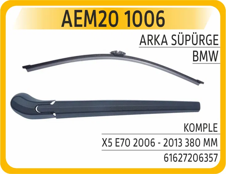61627206357 Arka Süpürge Komple BMW X5 E70 2006 - 2013 380 Mm | 1006 AEM