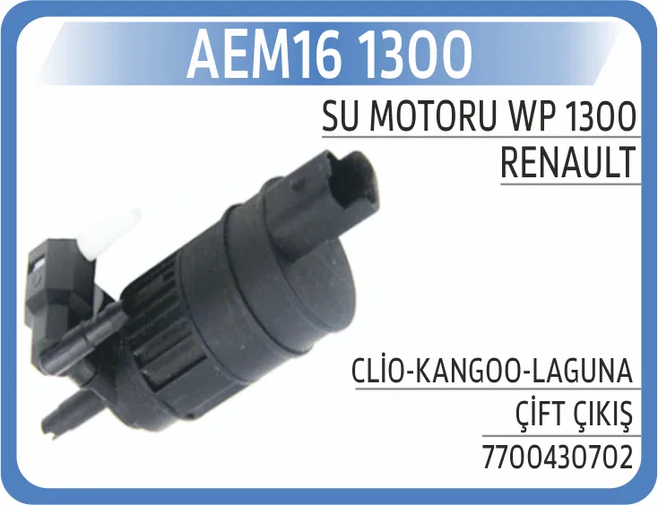 Su Motoru Wp 1300 Clio-Kangoo-Laguna Çift Çıkış | AEM16-1300 AEM