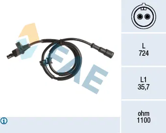 7700432672 Tekerlek Hiz Sensörü - ABS Renault Scénic I | 78164 FAE