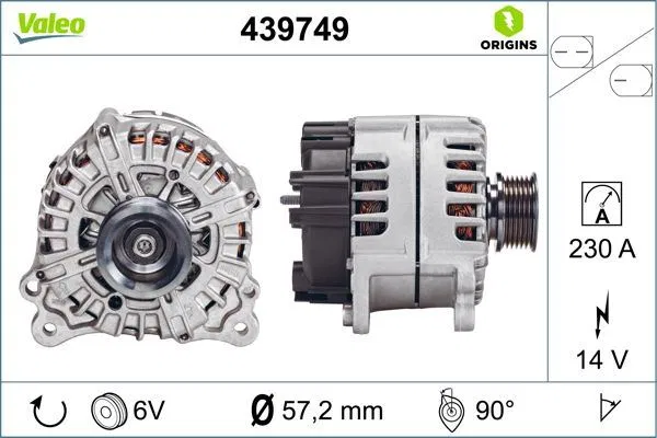 06E903023A Alternatör VW Group | 439749 VALEO
