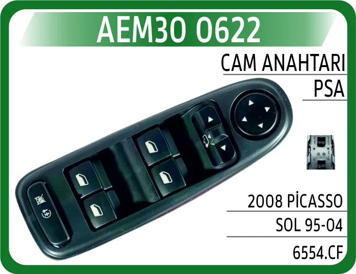 6554CF Cam Anahtarı PSA 2008 Picasso Sol 95-04 | 0622 AEM