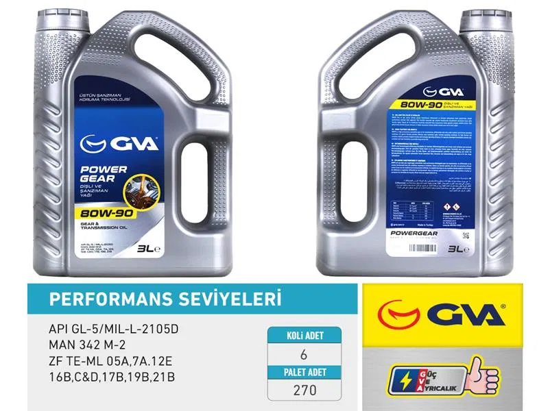 Şanzıman Yağı 80W90 3 Lt API GL-5 | 9920752 GVA