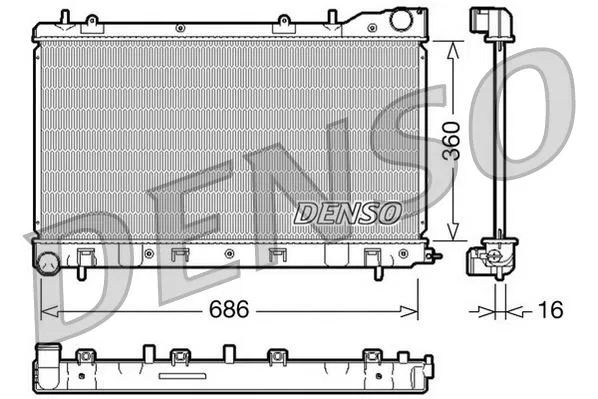 45111SA080 Su Radyatörü Subaru Forester | DRM36004 DENSO