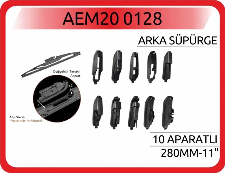 Arka Süpürge 10 Aparatlı 280mm-11" | AEM20-0128 AEM