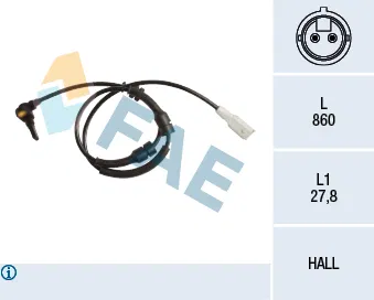 4545G9 Tekerlek Hiz Sensörü - ABS | 78256 FAE