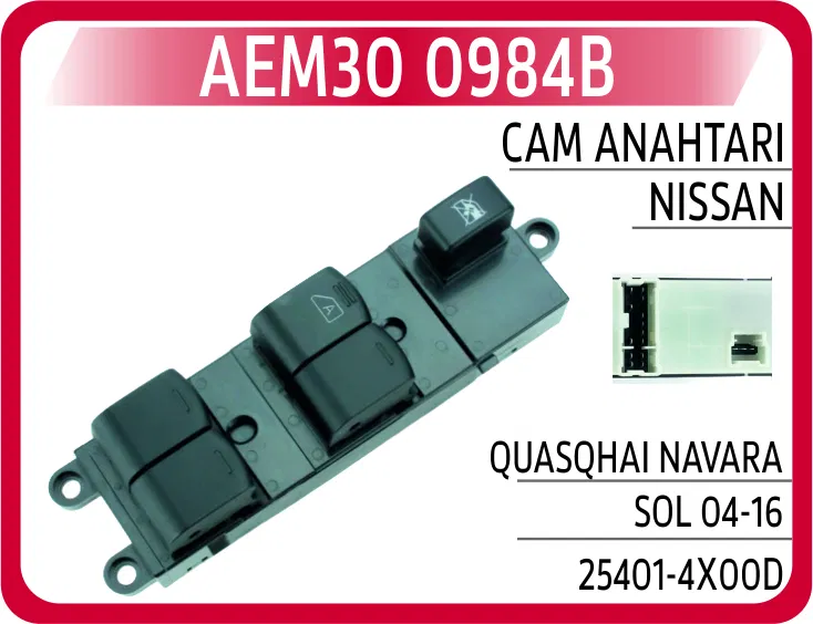 254014X00D Cam Anahtarı Nissan Qashqai Navara Sol 04-16 | 0984B AEM