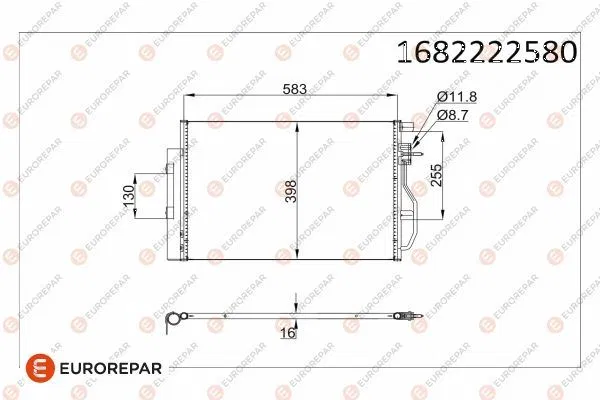95358526 Klima Radyatörü (Kondansatörü) Opel Mokka | 1682222580 EUROREPAR