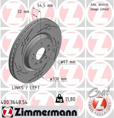 Fren Diski Mercedes-Benz R-Class | 400.3648.54 ZIMMERMANN