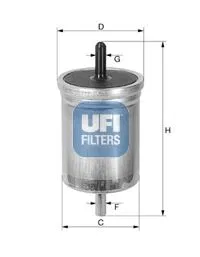 7700820376 Filtre Yakıt ( Renault Laguna 1.8 2.0 ) | 31.561.00 UFI