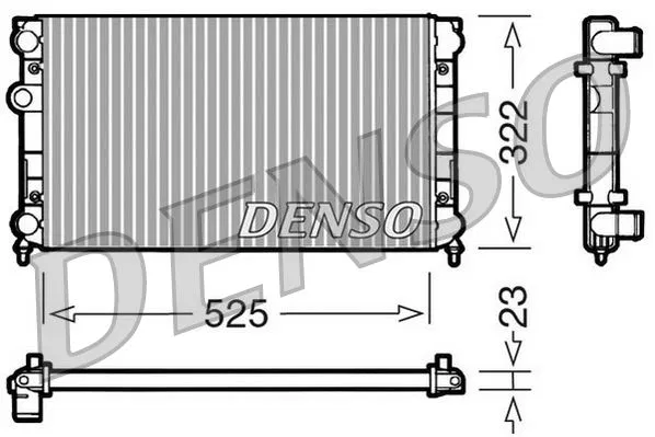 6N0121253J Su Radyatörü VW Golf III | DRM32005 DENSO