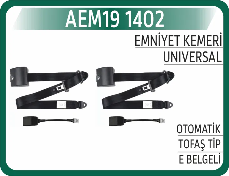 1402 Emniyet Kemeri Otomatik Tofaş Tip - E Belgeli -SET | AEM