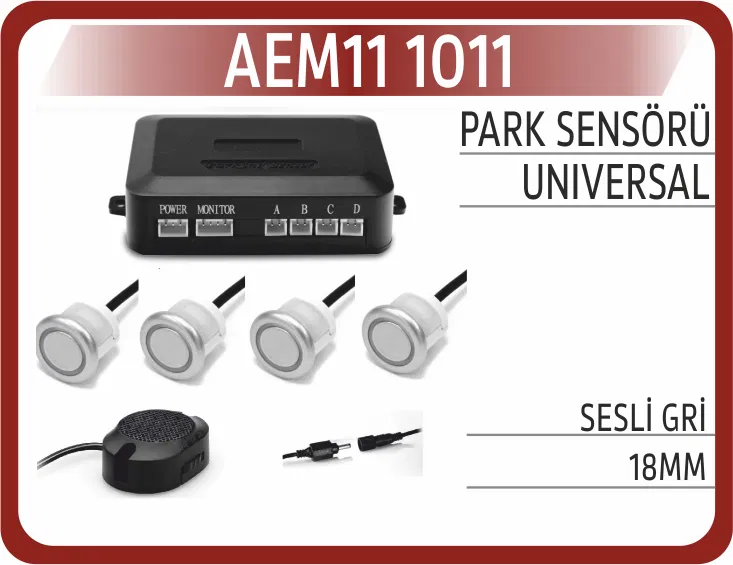 Park Sensörü Sesli Gri 18mm | AEM11-1011 AEM