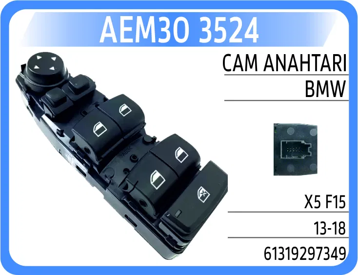 61319297349 Cam Anahtarı BMW X5 F15 / 13-18 | 3524 AEM