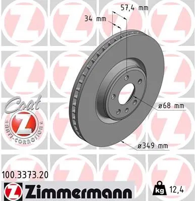 4M0615301AB Fren Diski A4 A5 A6 A8 Q5 Q7 Touareg | 100.3373.20 ZIMMERMANN