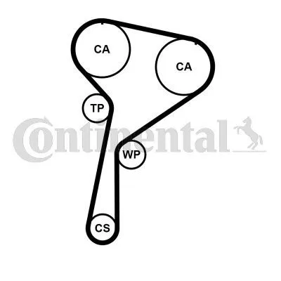A6089930200 Triger Seti Mercedes OM608 W177 V177 W247 C118 . Renault K9K 1.5 DCI Euro 6 Captur II 20 Clio V 19 Megane IV 18 Duster II 17 Qashqai II 18 Adblue | CT1244WP2 CONTINENTAL