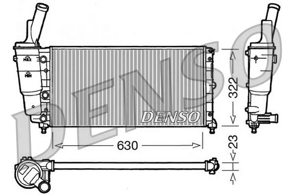 46527489 Su Radyatörü Fiat Punto | DRM09097 DENSO