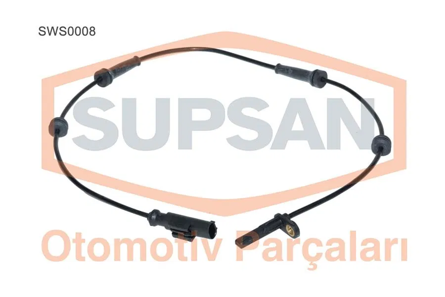 51763165 Sensör ABS Fiat Grande Punto - Linea 1.3D Mjet - 1.6 D Mjet (199 A3.000-198 A3.000) - Linea 1.4 (350 A1.000) - Fiorino 1.3 D Mjet 199 A2.000-199 A9 | SWS0008 SUPSAN