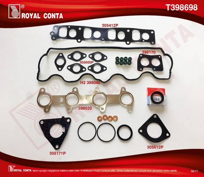 71716051 Üst Takım Conta KEÇELİ+S Lastikli DOBLO-PUNTO-STRA | T398698 ROYAL
