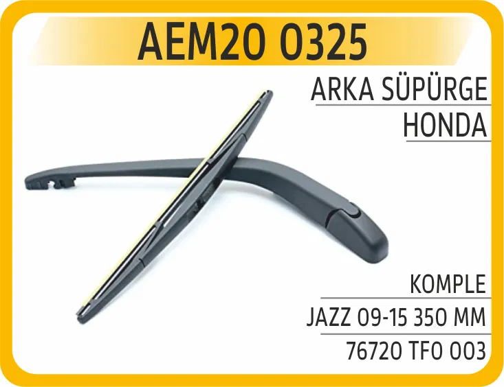 76720TF0003 Arka Süpürge Komple Jazz 09-15 350 Mm | 0325 AEM