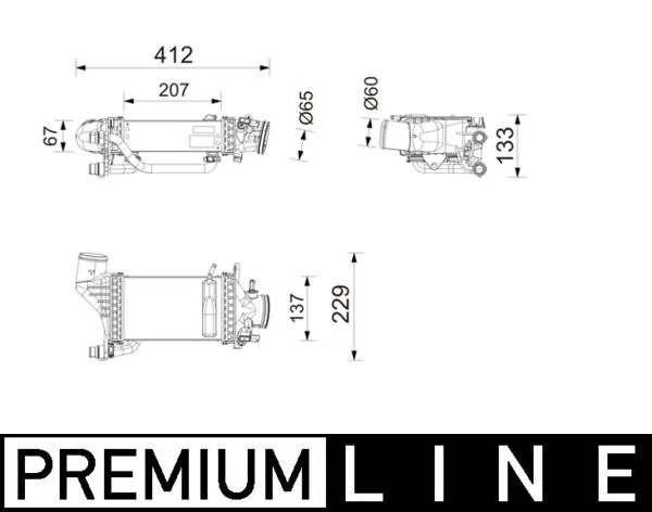 A2740900414 Turboşarj Radyatörü Mercedes M274 W205 S205 C205 | CI753000P MAHLE