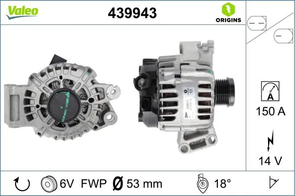 FORDAUMEAOALT037 Alternatör Ford Focus 1.5 | 439943 VALEO