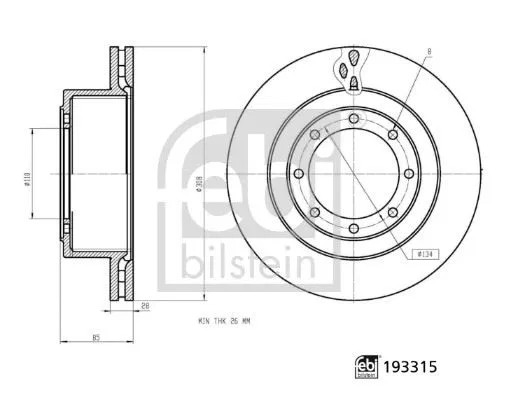 C00074560 Fren Diski Maxus | 193315 FEBI