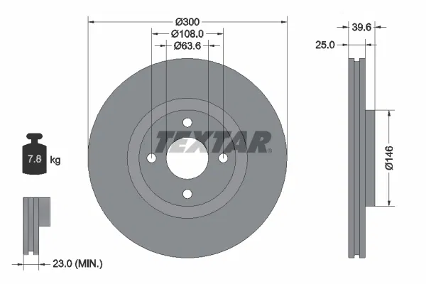 2147409 Fren Diski Ford Ecosport | 92315503 TEXTAR