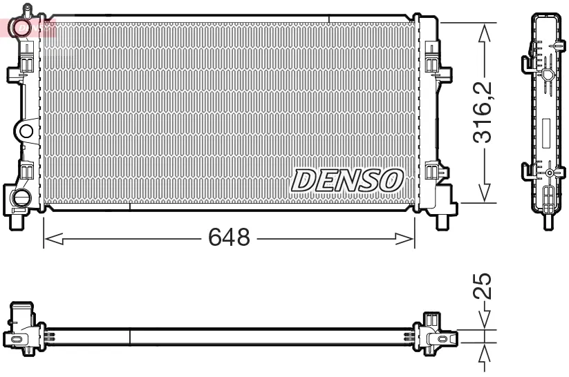 6R0121253 Motor Su Radyatörü | DRM02045 DENSO