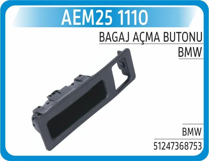 51247463162 Bagaj Açma Düğmesi BMW F22 F23 F87 F30 F31 F34 | AEM25-1110 AEM