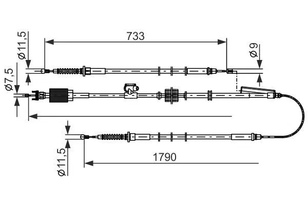 13441135 Fren Kablosu Opel Astra J | 1 987 482 803 BOSCH